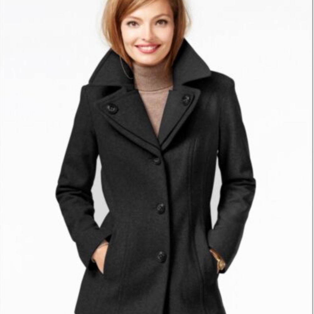 London Fog Double Collared Pea Coat XS NWT